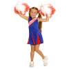 foto 5 Amerikaanse cheerleader  meisje blauw rood kind