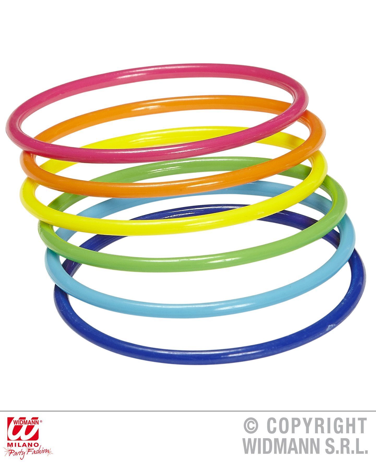 Armbanden 25 ringen neon kleuren