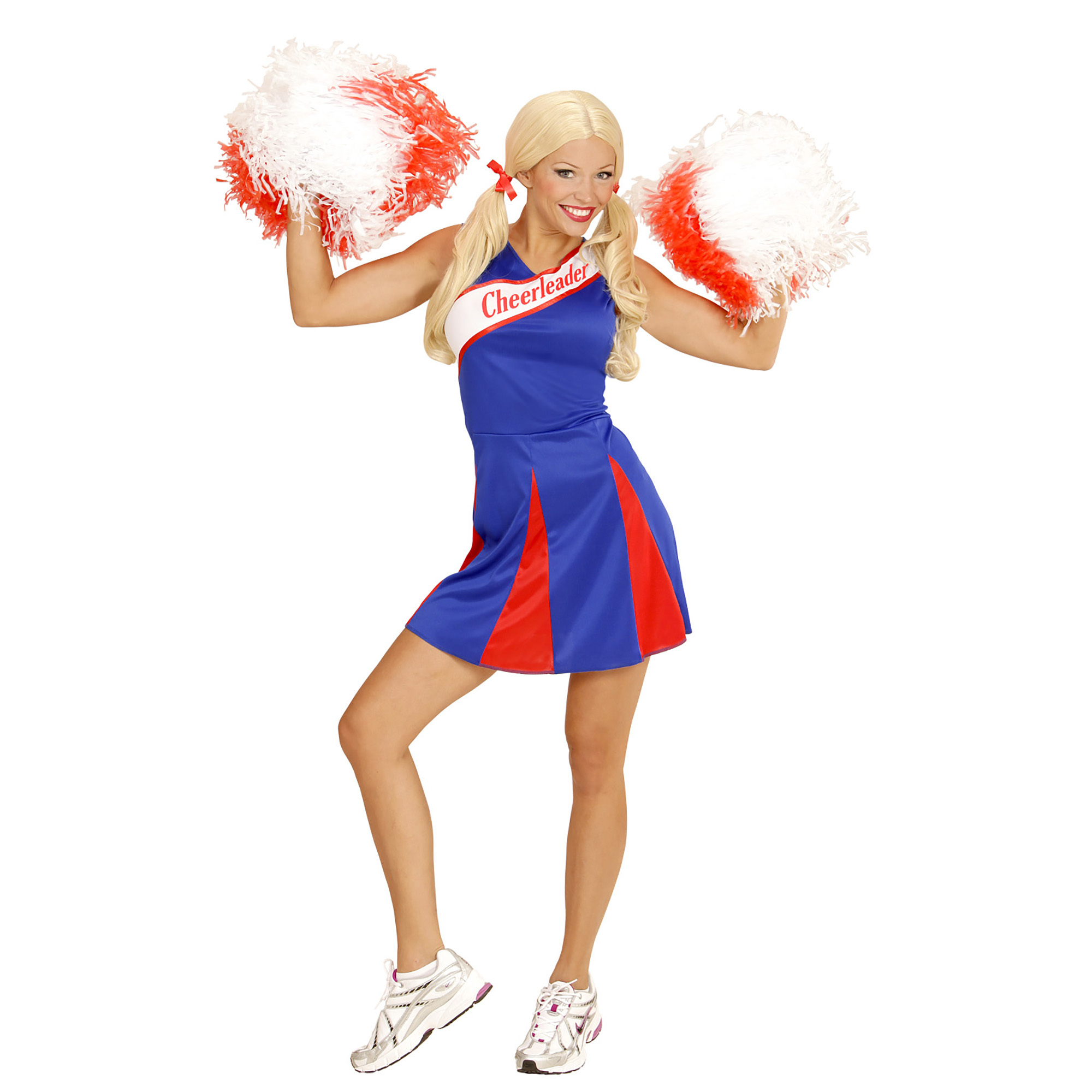 cheerleader jurk dame rood blauw