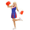 foto 4 cheerleader jurk dame rood blauw
