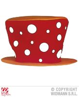 Clownshoed rood met witte stippen volwassen