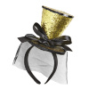 foto 2 Diadeem mini hoed goud glitter
