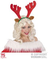 Diadeem rendier met belletjes rood