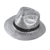 foto 2 Gangster hoed zilver glitter 