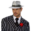 foto 3 Gangster hoed zilver glitter 