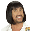 Pruik middeleeuwse man zwart