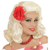 foto 1 Pruik rock pin up girl blond rode roos