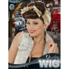foto 2 Pruik rock pin up girl bruin met hoofddoek