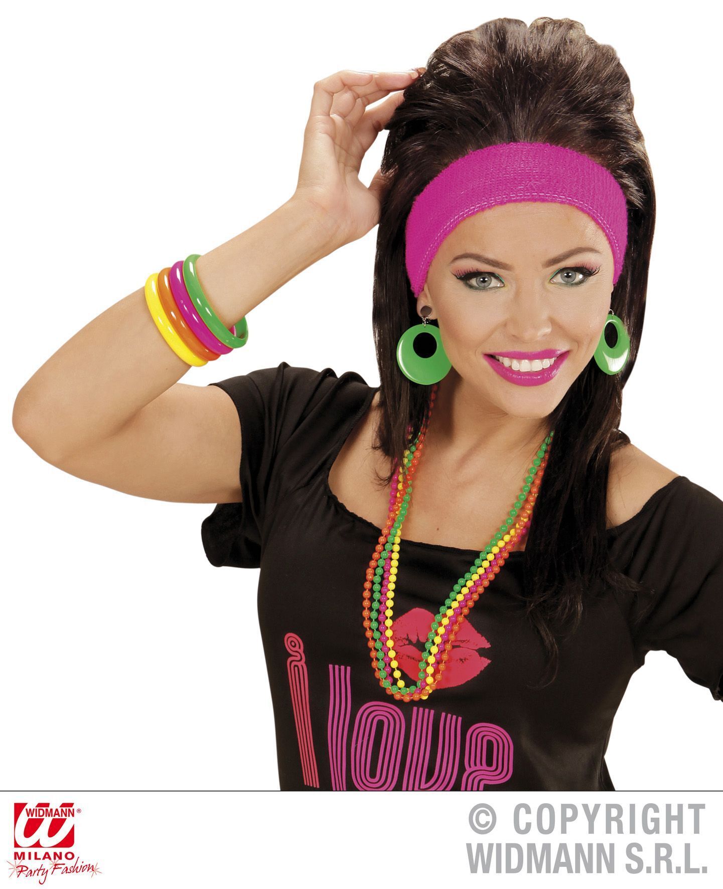 Set van 4 neon armbanden diverse kleuren