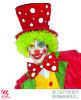 foto 1 Vlinder strik rood met witte stippen clown