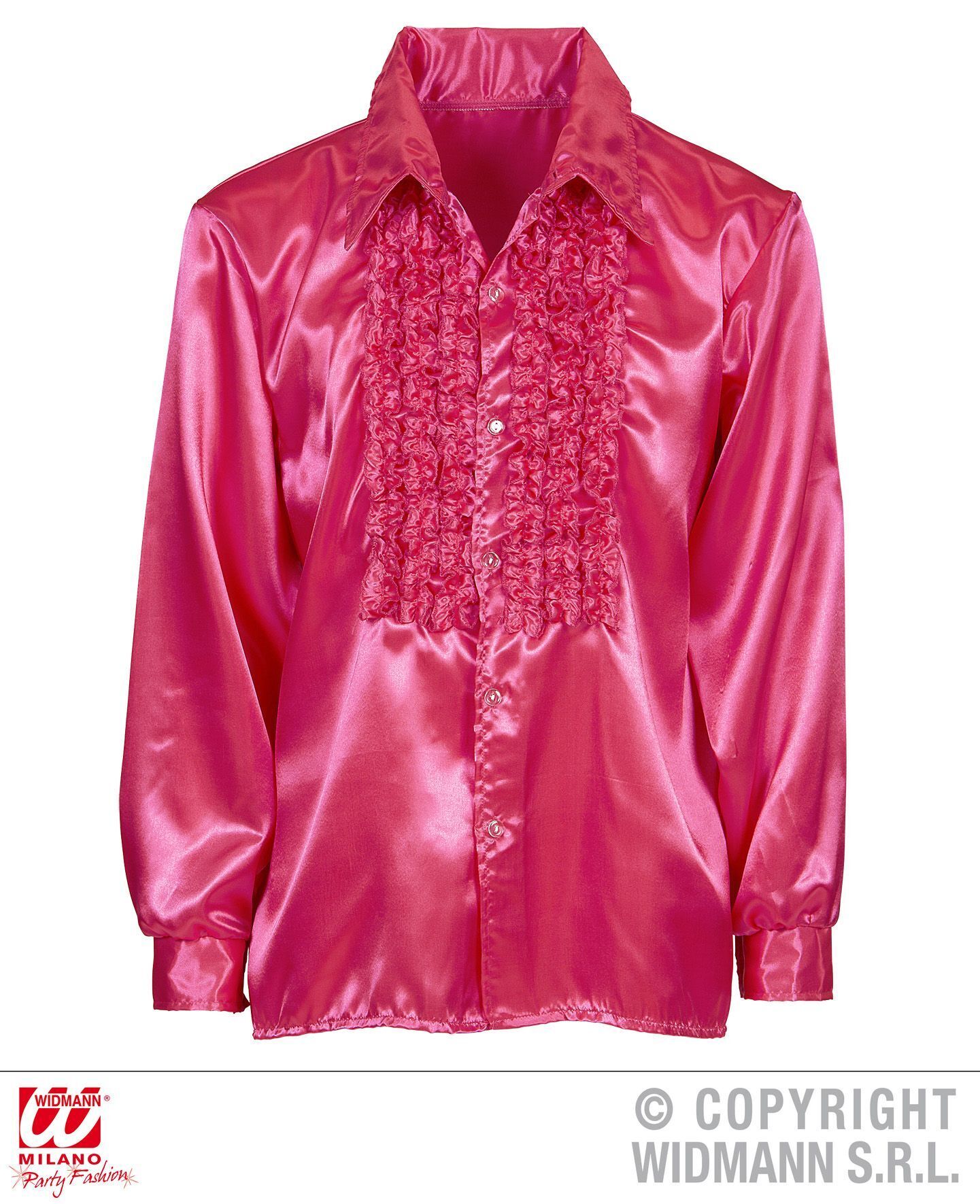 Rouche blouse satijn roze