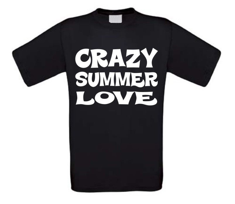 t-shirt korte mouw crazy summer love