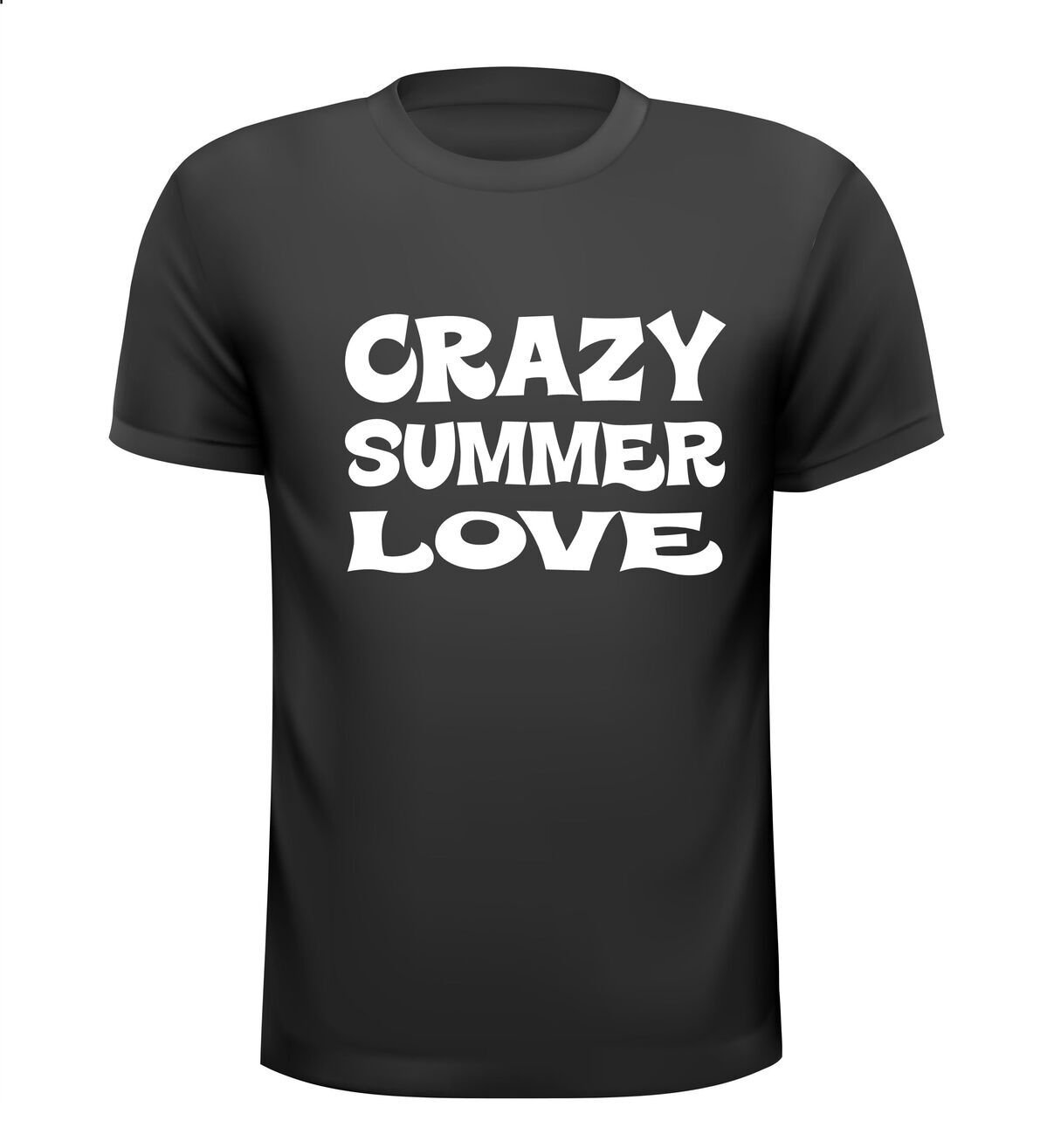 t-shirt korte mouw crazy summer love