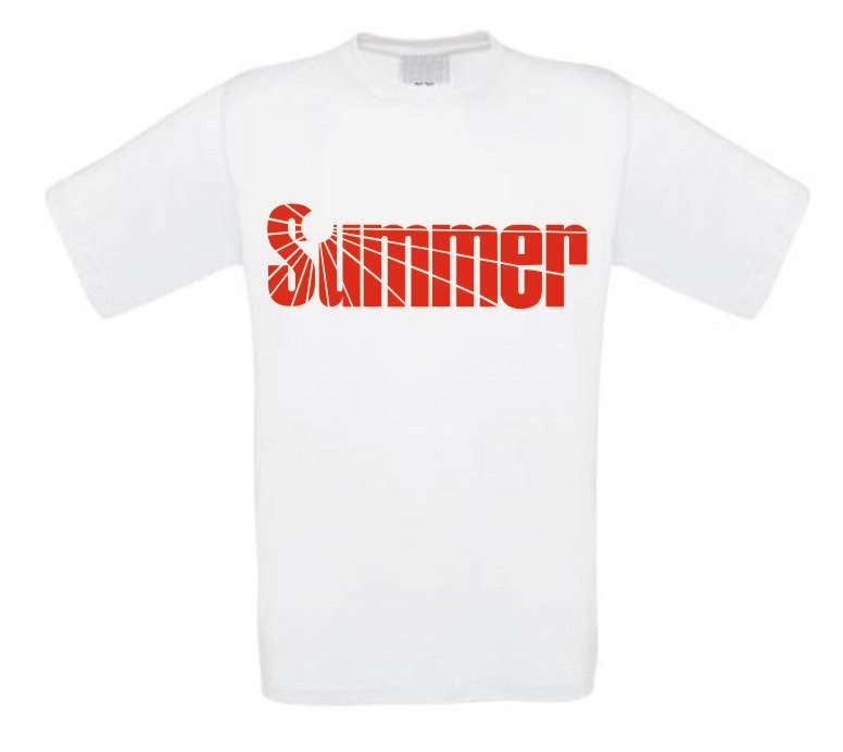 t-shirt korte mouw design tekst summer