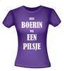 foto 2 deze boerin wil een pilsje  t-shirt korte mouw