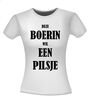 foto 7 deze boerin wil een pilsje  t-shirt korte mouw