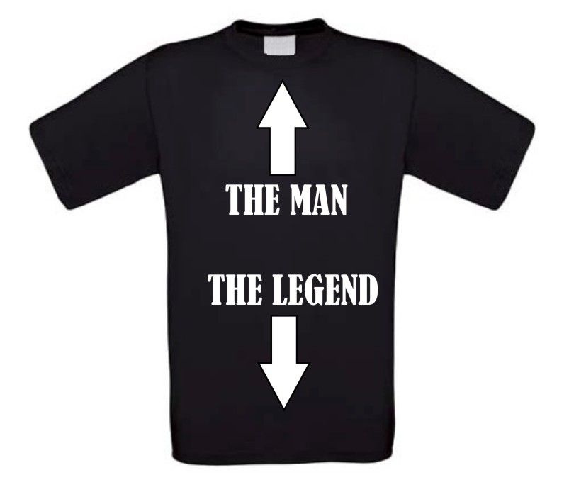 the man the legend t-shirt korte mouw