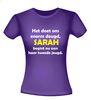 foto 2 Het doet ons enorm deugd Sarah begint nu aan haar tweede jeugd t-shirt korte mouw