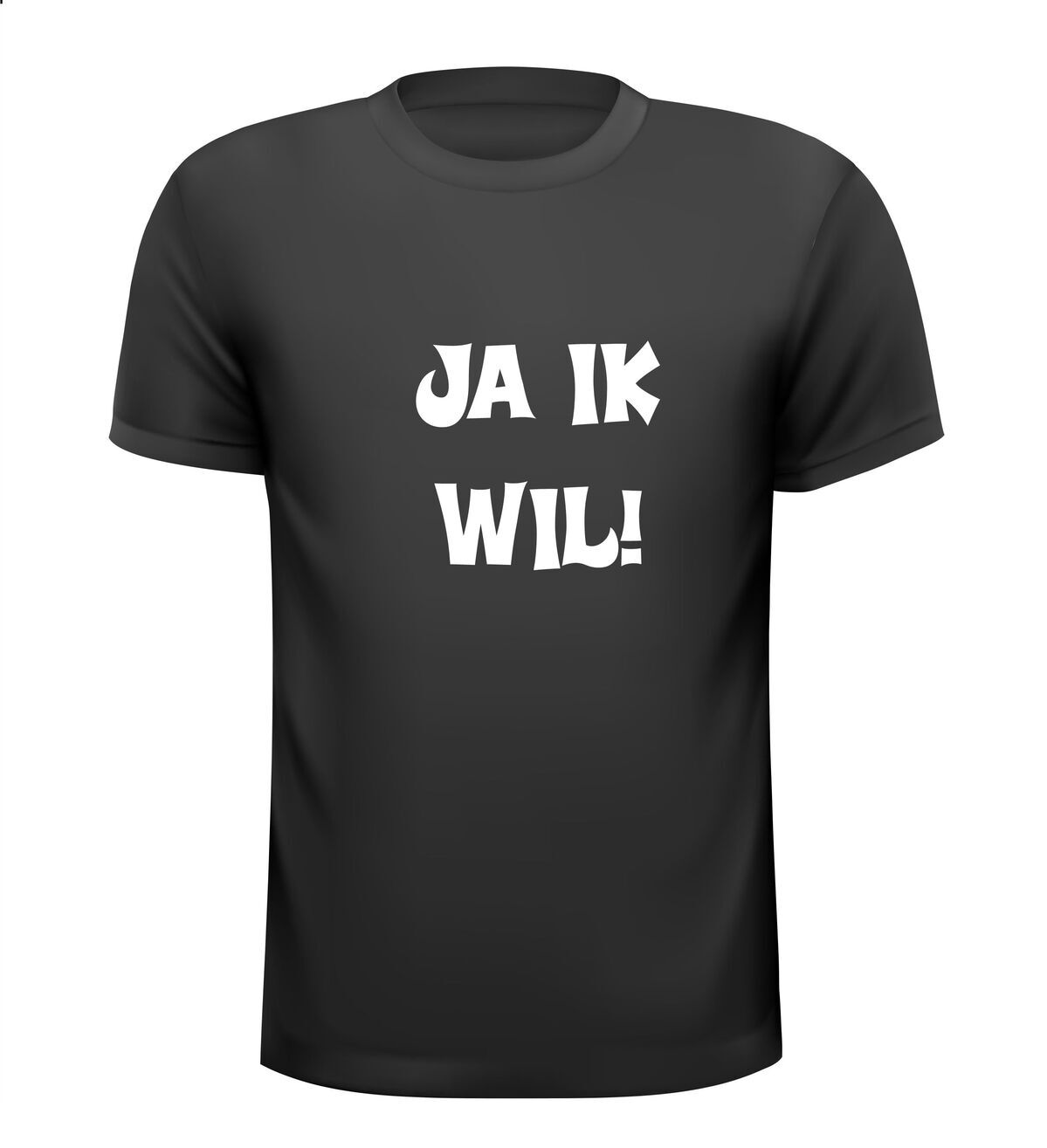 Flipper Maand definitief Ja ik wil t-shirt korte mouw trouwen of iets anders