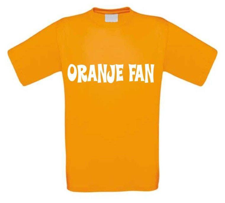 oranje fan t-shirt korte mouw