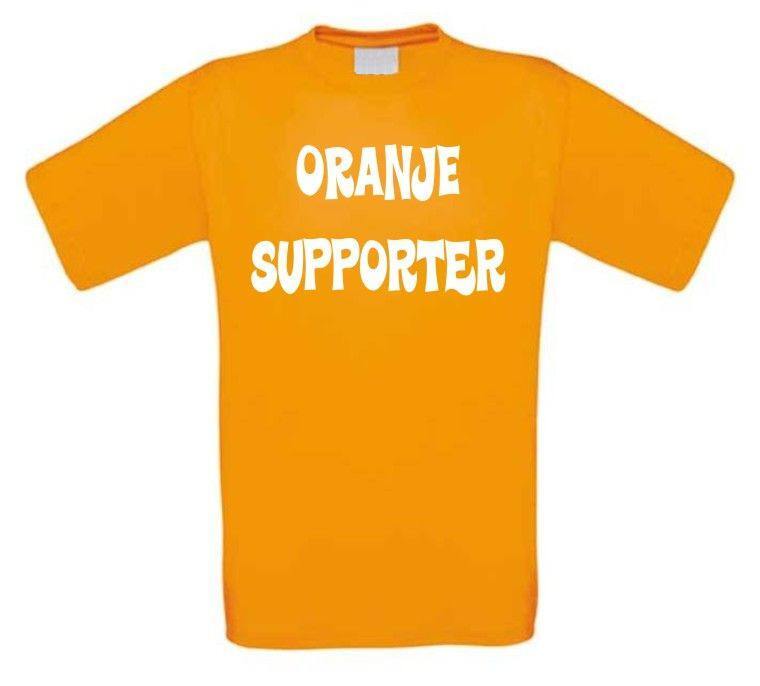 oranje supporter t-shirt korte mouw