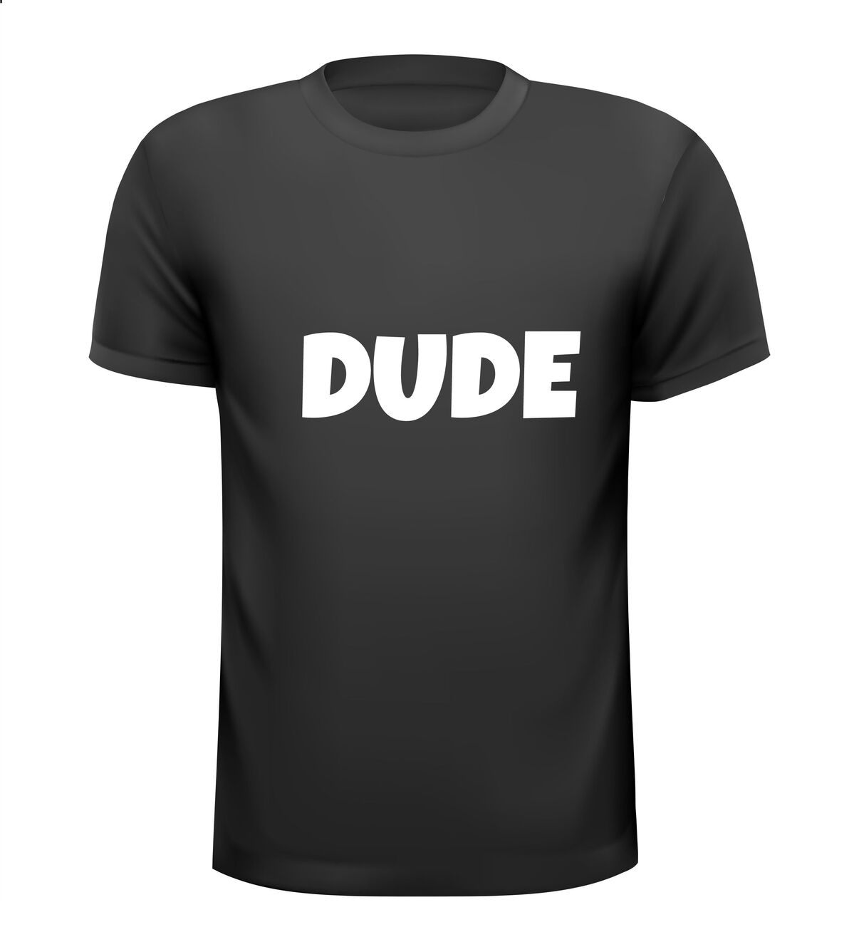 t-shirt korte mouw met dude fun grappig