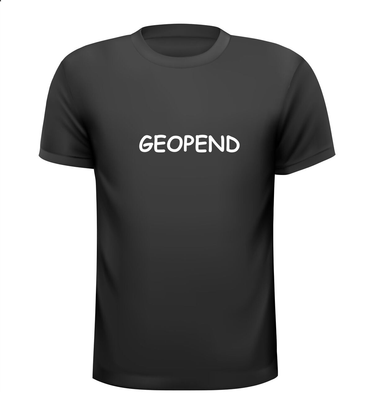 geopend t-shirt korte mouw