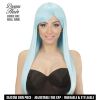 Fashion Pruik Azuur blauw lang haar