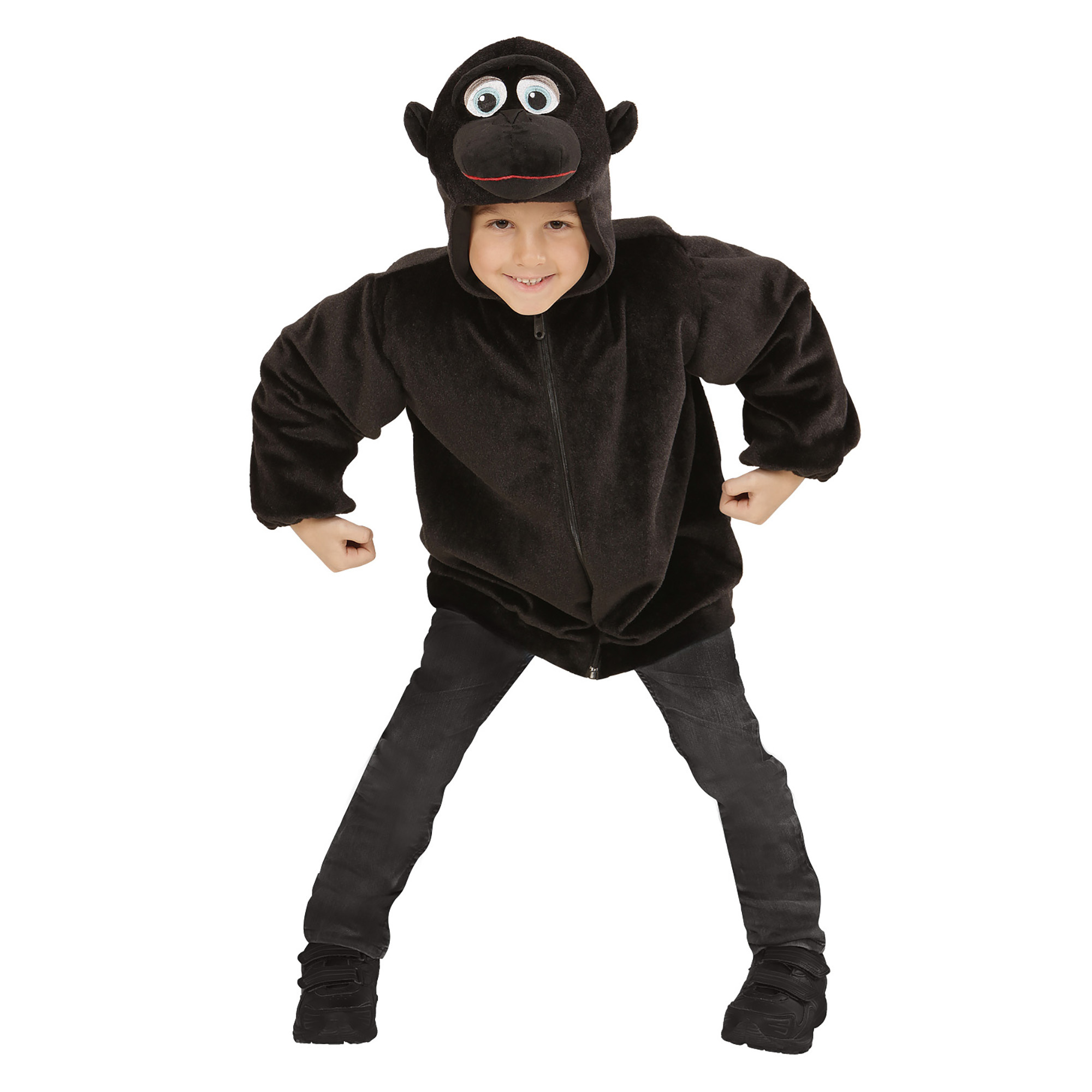 Hoodie kind gorilla verkleedpak vest