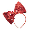 foto 1 hoofdband met paillettenstrik rood