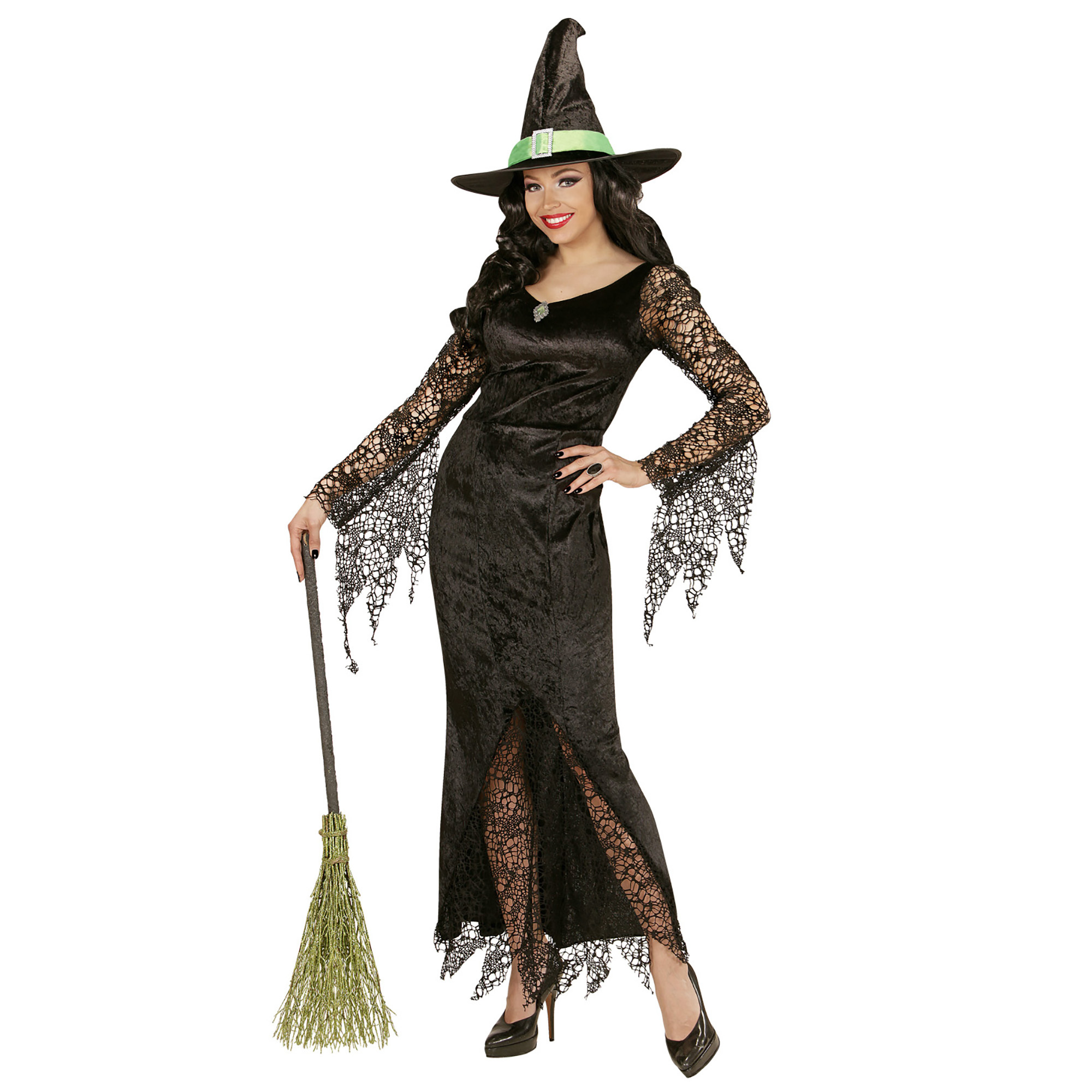 Luxe heksen jurk dames The black witch