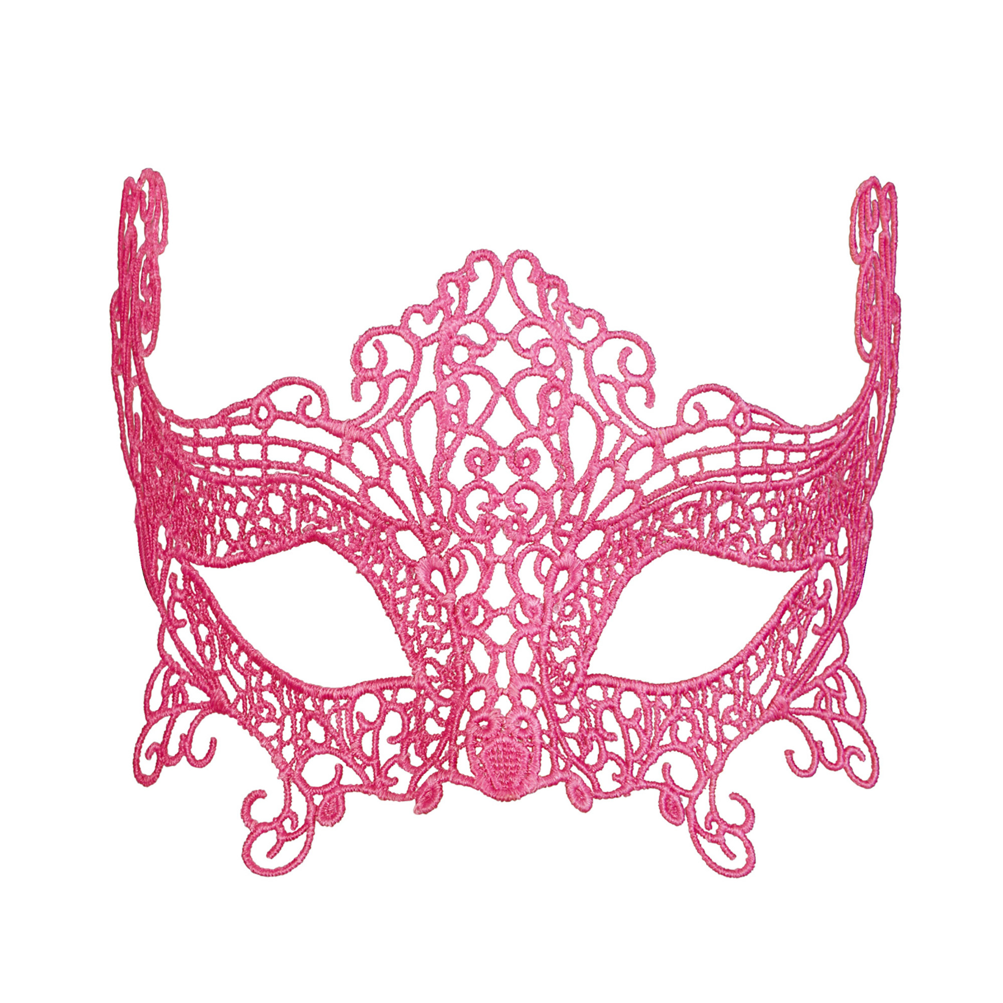 oogmasker kant neon rose roze