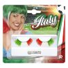 foto 1 oogwimpers in de kleur van de Italiaanse vlag