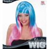 foto 2 pruik meerkleurig blauw rose lang haar trendy