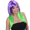 pruikmeerkleurig paars met groen trendy