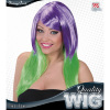 foto 2 pruikmeerkleurig paars met groen trendy