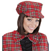 foto 4 tartan hoedje rood met strik