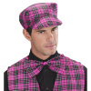 foto 2 tartan hoedje rose met strik