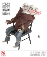 Animatie skelet vastgebonden op stoel met geluid en beweging halloween Animatie skelet vastgebonden op stoel met geluid en beweging halloween
