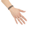foto 2 armband zwart leer met nagels biker