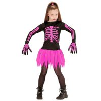 Ballerina skelet jurk meisje roze