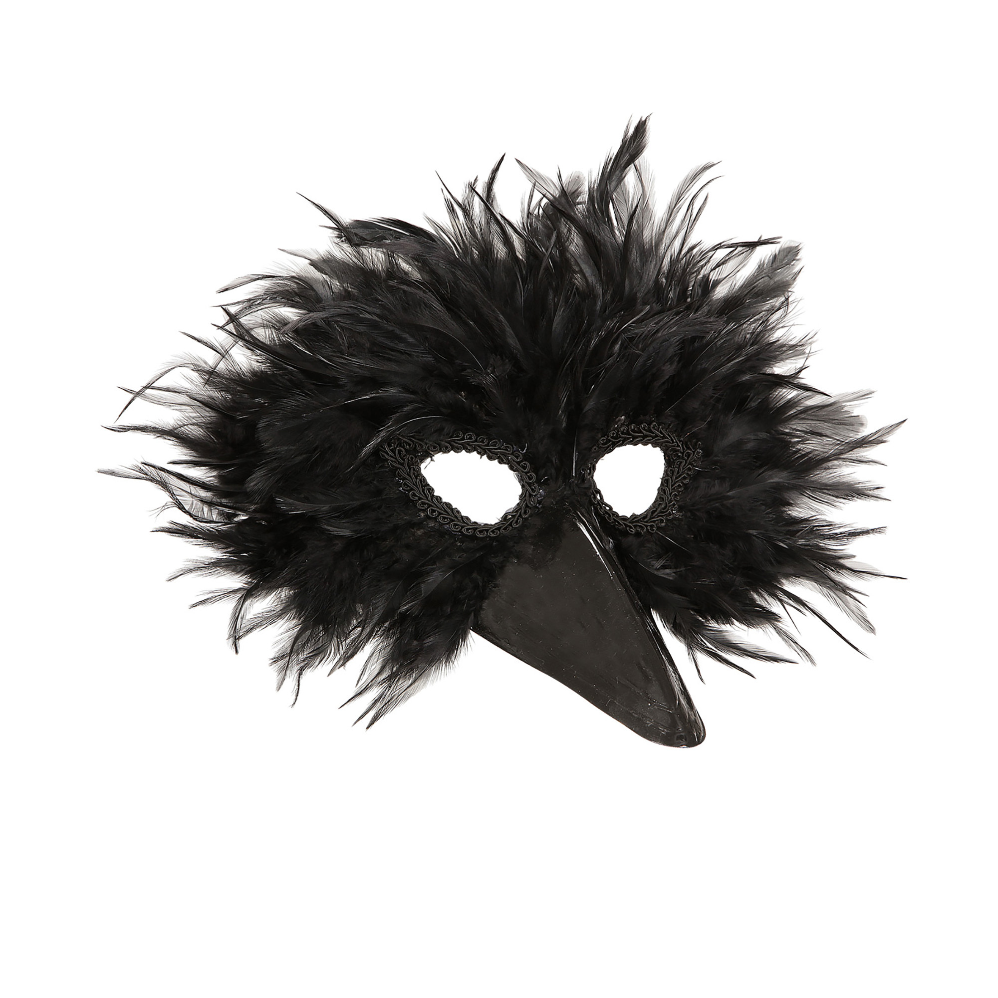 betoverend zwarte vogel masker met veren een vleugje mysterie en elegante pracht