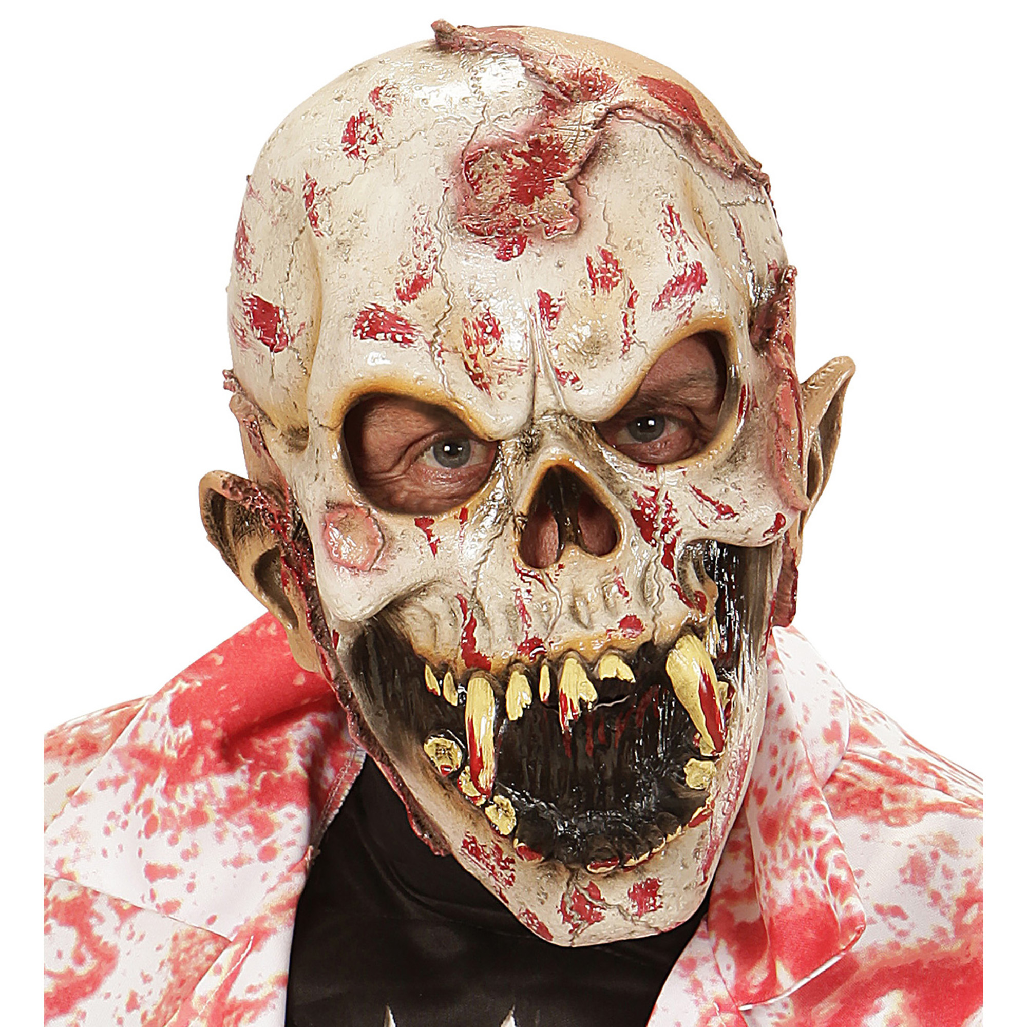 Bloederig zombie masker bebloede mensen eter