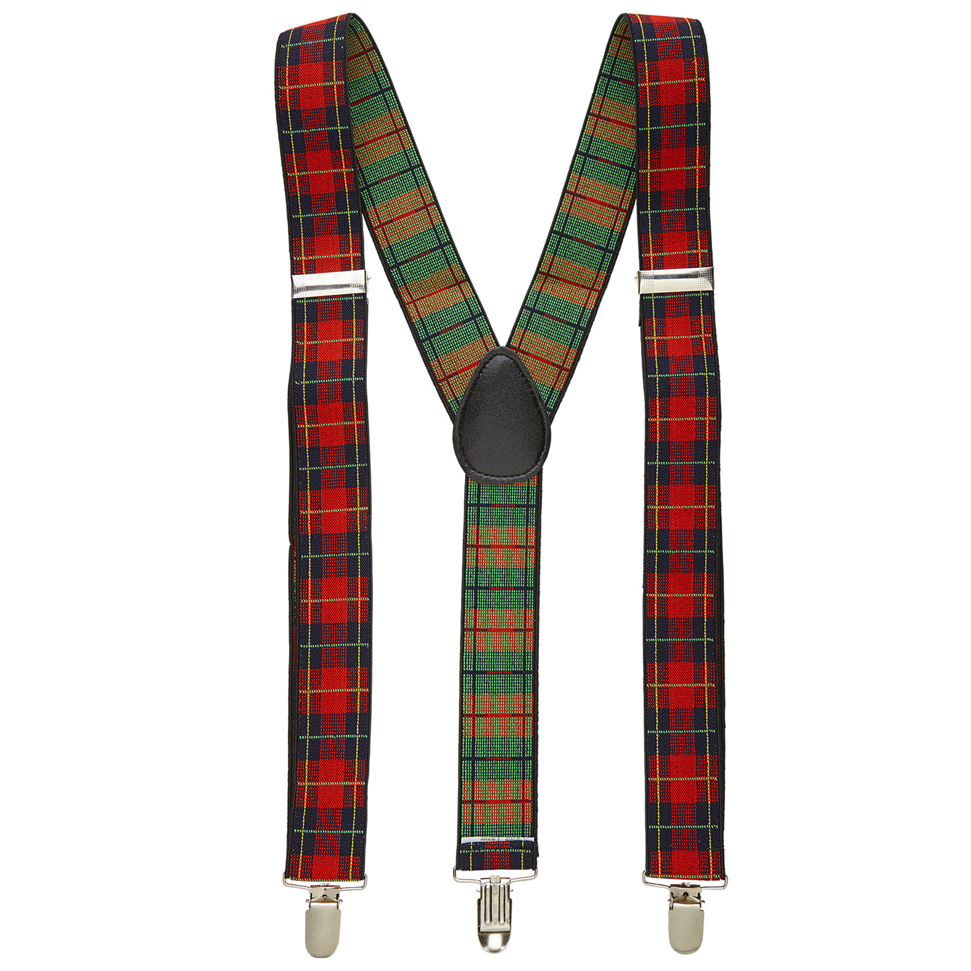 bretels tartan rood