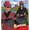foto 2 bril, tartan print rood schotse ruit