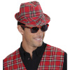 foto 4 bril, tartan print rood schotse ruit