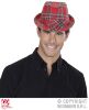foto 6 deukhoed fedora rood met tartan print