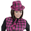 foto 2 deukhoed fedora roze met tartan print