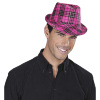foto 3 deukhoed fedora roze met tartan print