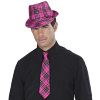 foto 5 deukhoed fedora roze met tartan print